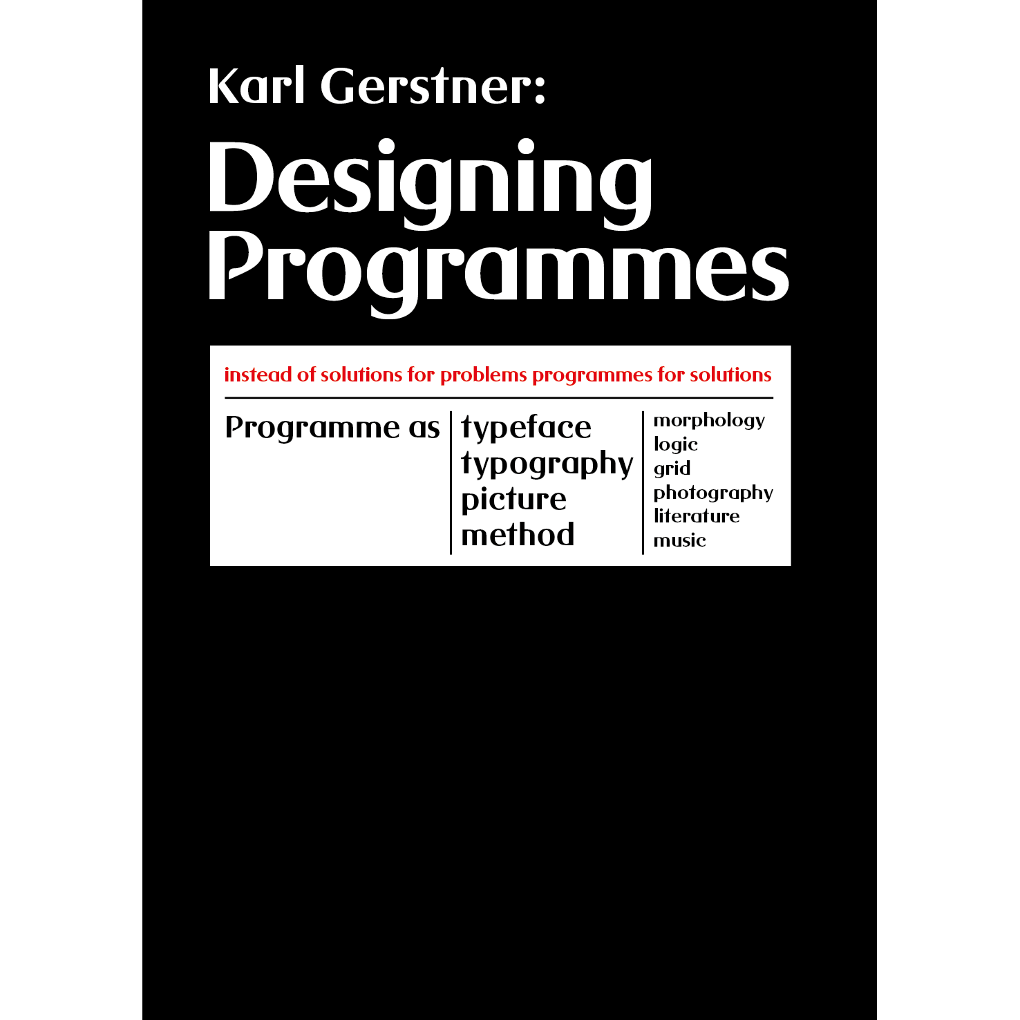 Designing Programmes – Karl Gerstner – Harald Geisler